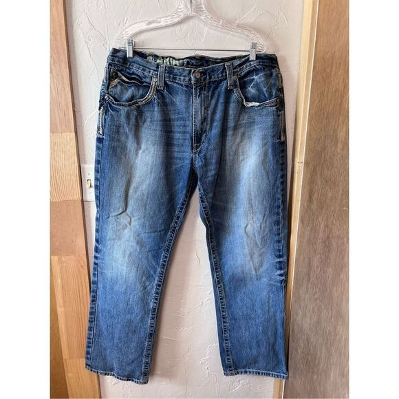 Ariat Jeans Slim Straight Sz 40x32 - Picture 1 of 5